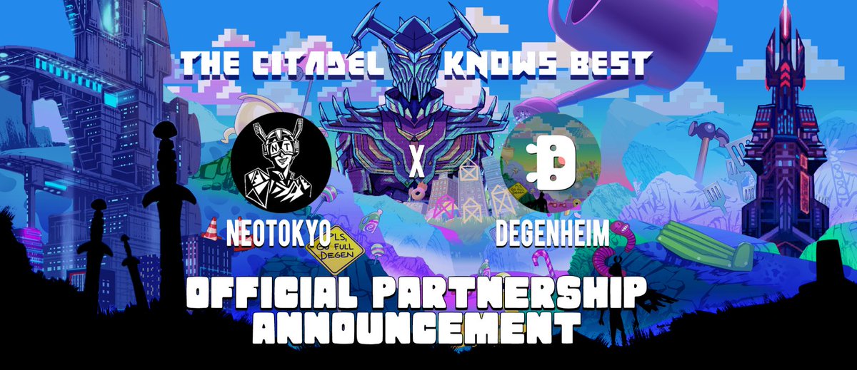 degenheim's tweet photo. Today we are honored to announce our newest addition to our strategic partnerships.

A name that needs no introduction. A name revered as THE authority of the crypto gaming space.

@NeoTokyoCode x Degenheim

See you in-game, citizens. https://t.co/B3xM5Q1z2m