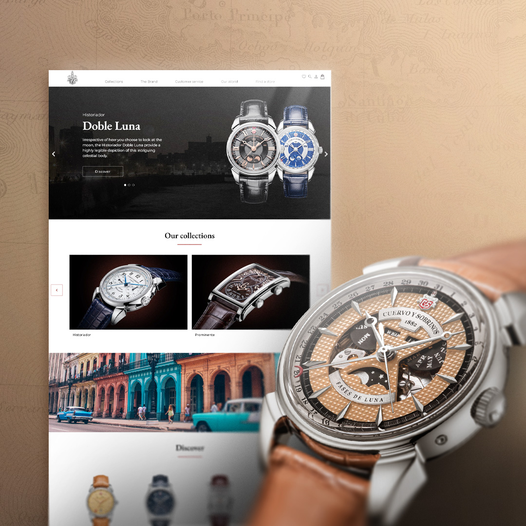 Depuis 1882, Cuervo Y Sobrinos fabrique des montres à l'esprit latin et à l'exigence helvétique. À la hauteur de leur héritage, Gardeners imagine un site d'une richesse inouïe : contenus, storytelling, SEO...rien n'est laissé au hasard pour transmettre l'expérience de la Maison.