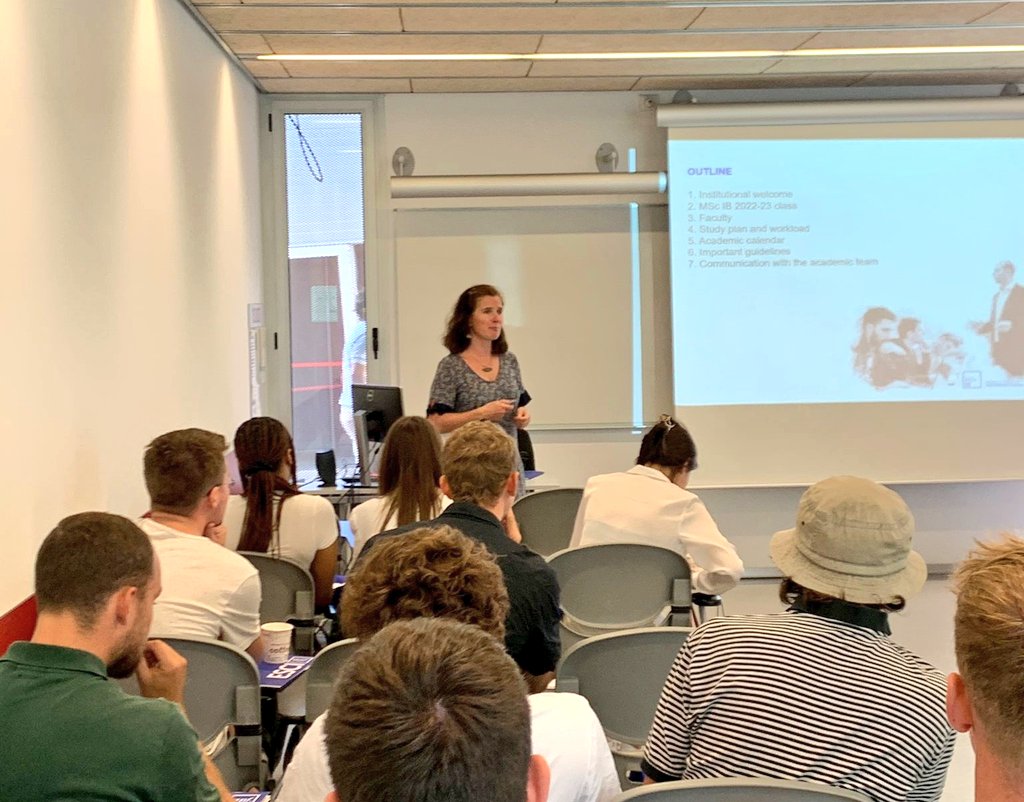 MRocaPuigvert's tweet photo. MSc Intro day. Welcome to all the students of the 11th edition of the Master of Science in International Business!
@ESCIupf @bsm_upf #mscib https://t.co/sEYX5CpUmn
