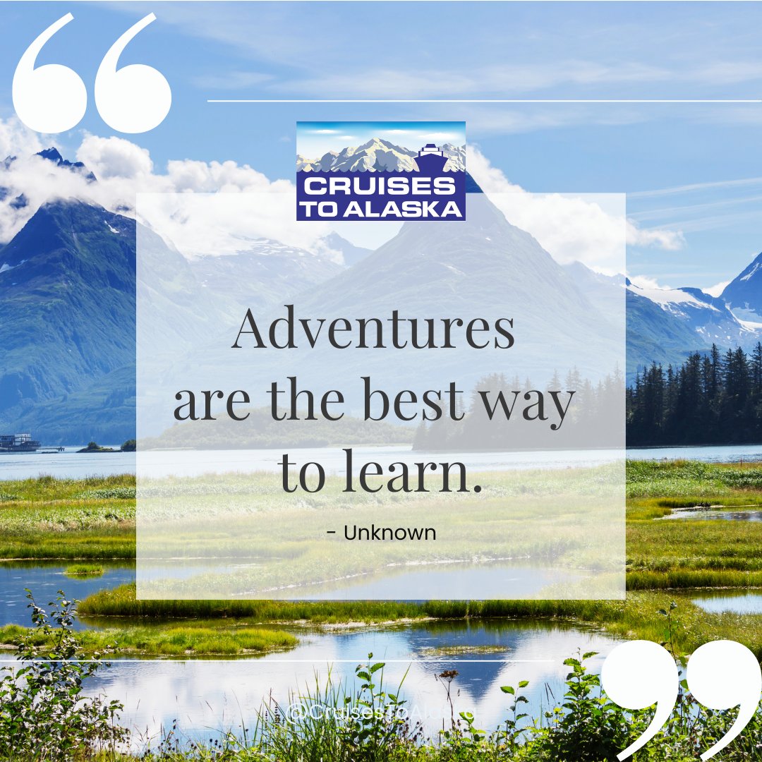 cruisestoalaska's tweet photo. Learn, grow, travel! ๐ข
#MondayMotivation #Alaska #Cruise #CruisesToAlaska #Travel #Vacation #Explore #Adventure https://t.co/3e0GQEq1P2