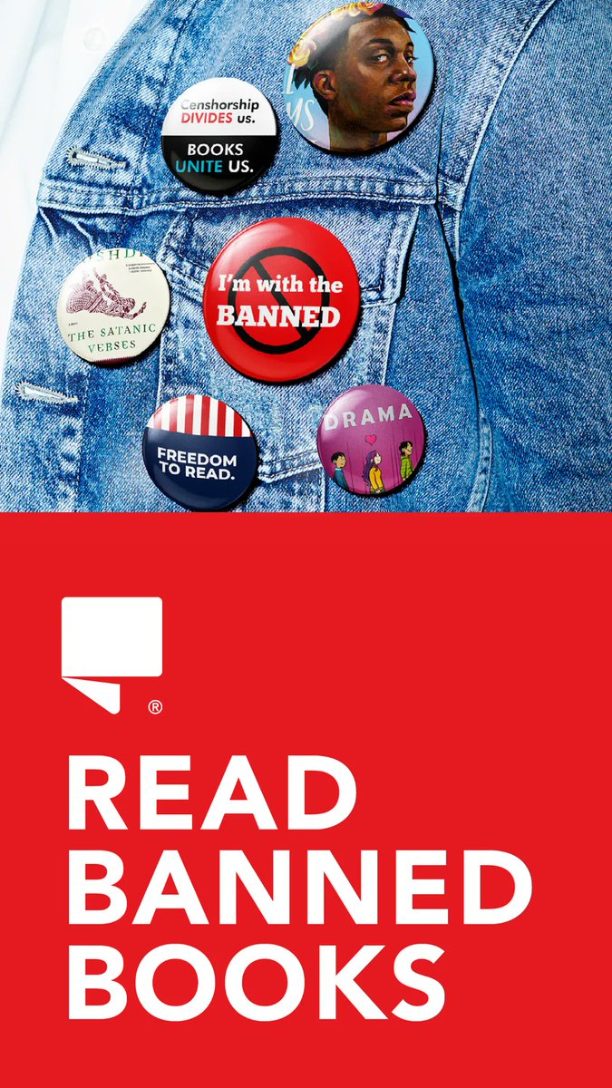 READ BANNED BOOKS-  that's it, that's the tweet. 

#BannedBooksWeek #readfreely #stopbanningbooks #accessfreely #librariestransform <a href="/BannedBooksWeek/">Banned Books Week</a>