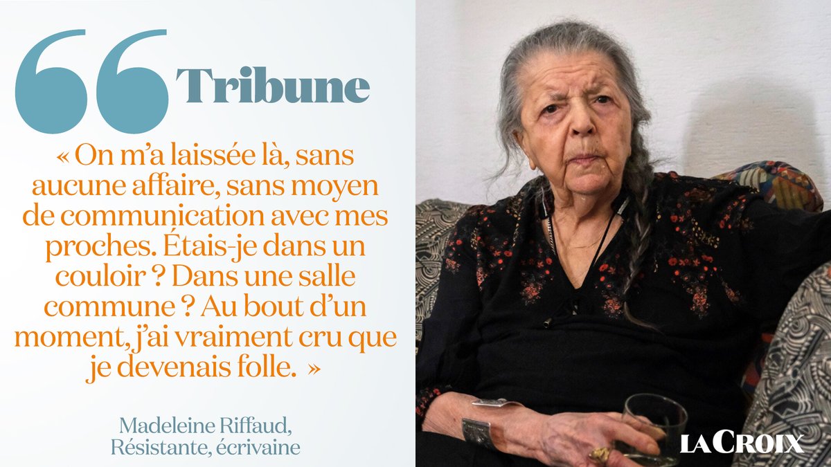 AVif_LaCroix's tweet photo. TRIBUNE 🗨️  « Je suis restée 24 heures sur le même brancard, sans rien manger »

Âgée de 98 ans, la résistante Madeleine Riffaud a passé 24h aux urgences. Elle relate son expérience de « l’état lamentable du secteur de la santé ».

https://t.co/NcEtMSya8a https://t.co/rGp7kNiGEC