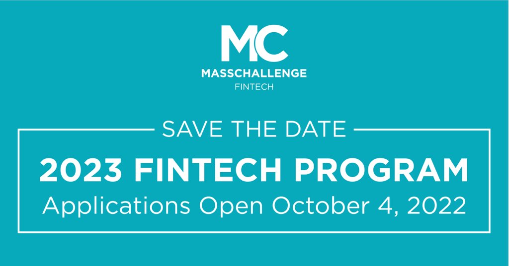 MassChallenge's tweet photo. #FinTech Founders, don’t miss the 2023 #FinTech Applications Launch Event on 9/29 @12PM ET. 🔥
Join the #MCFT Team to learn what you can expect from the program + how you can leverage MC’s global network. Apps open 10/4  
Register here: https://t.co/WGIo6Bnikx 

#MEETMC  #finance https://t.co/8745y8E0mg
