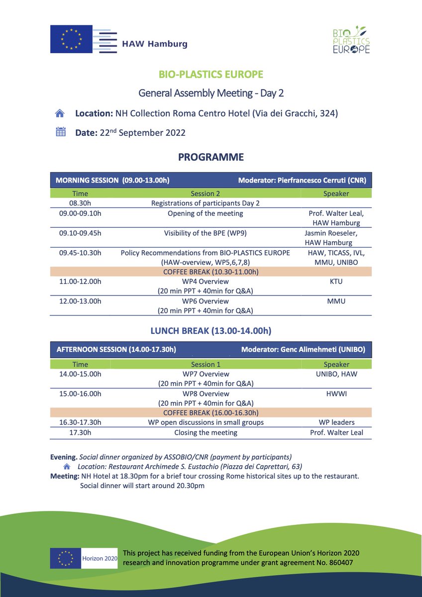 cnr_scitec's tweet image. 📢 #21sett #GeneralAssembly @bioplastics_eu
La realtà interconnessa e la velocità delle informazioni che connotano questi decenni impongono gli eventi sociali, sanitari ed ambientali quali indicatori autorevoli delle priorità della ricerca internazionale
+ cnr.it/it/evento/1806…