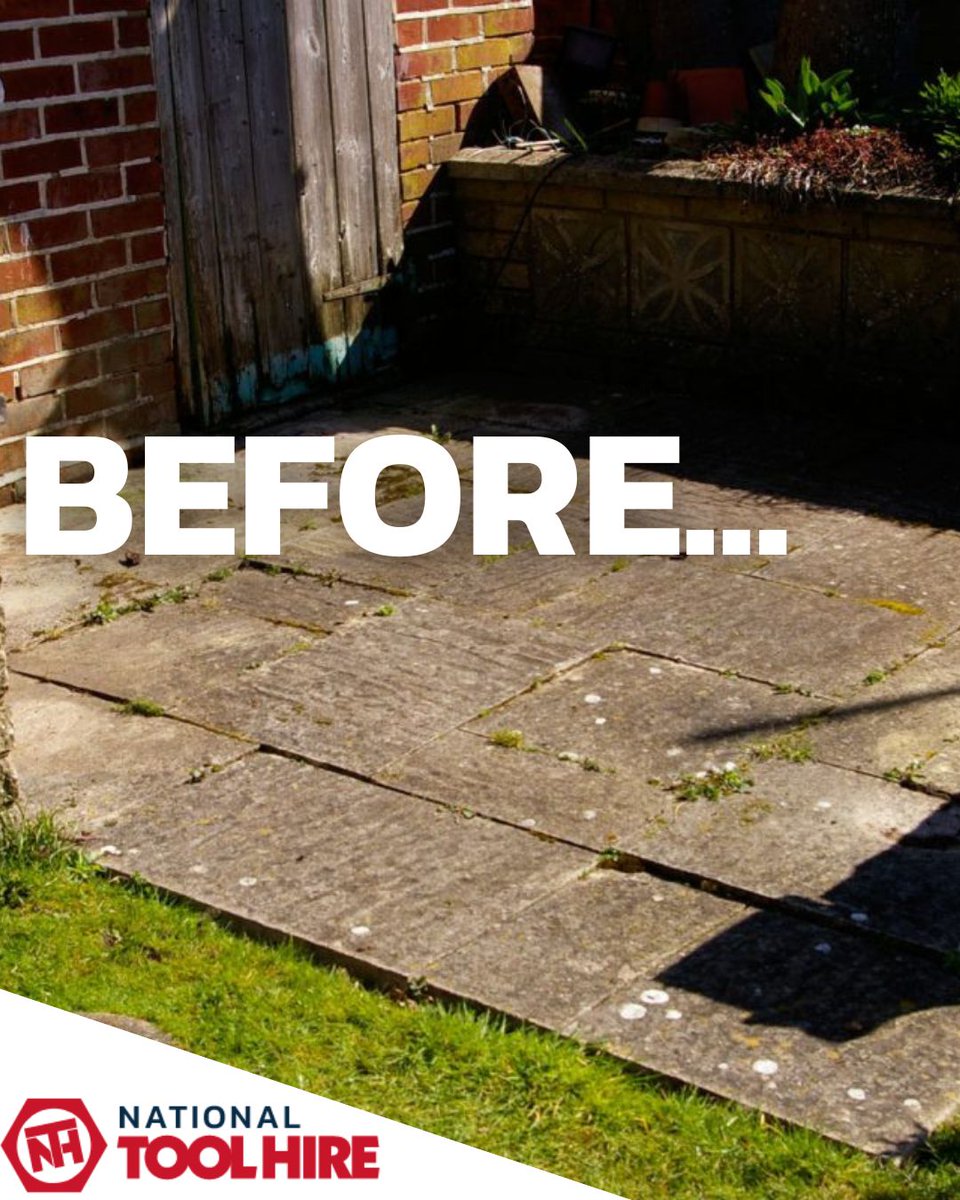 toolhireshops's tweet photo. Before and after patio cleaning with National Tool Hire! 

Most patios will only need a deeper clean once or twice a year. 🙌

Hire patio cleaners with free UK delivery today at https://t.co/gaeX8tq4e3 https://t.co/0Btd5CkIvH
