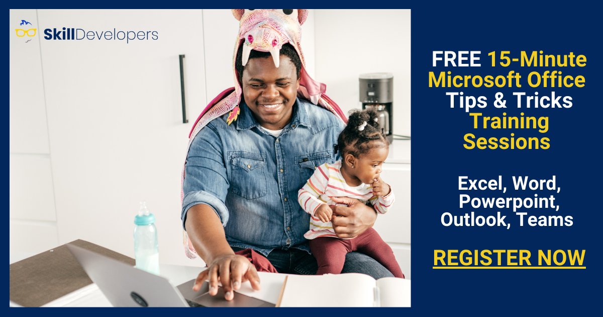 Learn more &amp; register here ow.ly/Jmo850Ht6hC for our Free 15-Minute Live-Online Microsoft Office Tips &amp; Tricks Training Sessions (Excel, Word, Teams and more) to help you upskill, advance your career, and get things done. Invite others or bring your team! #FreeTraining