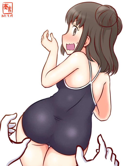 「ちょっ…! 那珂ちゃんはみんなのものなんだから、 触っちゃダメなんだよー!!」#艦これ版真剣お絵描き60分一本勝負_20220919#那珂 