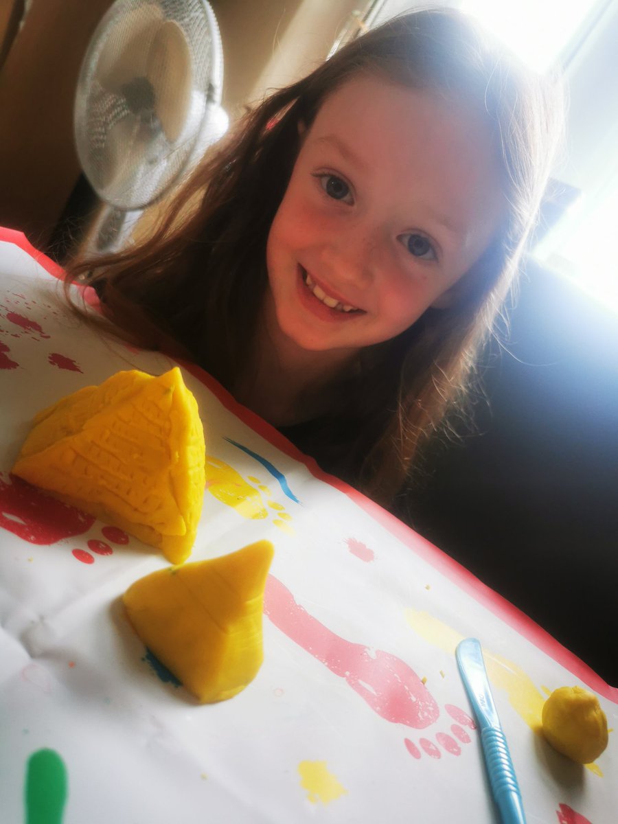 Gemmatmp's tweet photo. @IntakeSchool MW Y3E is enjoying learning about ancient Egypt so much she's made a playdoh pyramid https://t.co/kdYRJvzEaV