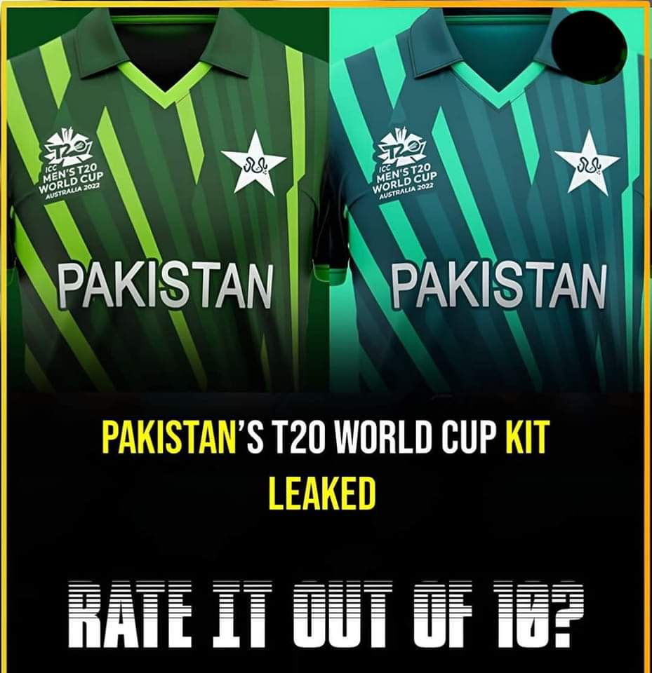 amirgr_'s tweet photo. Pakistan’s T20 World Cup kit leaked🔥 Your thoughts on design?
.
.
#T20WorldCup2022 #graphicdesigner #designer #wikugraphics #fiverrexpert #graphicdesigning #fashiondesigner https://t.co/wwZymDLJGO
