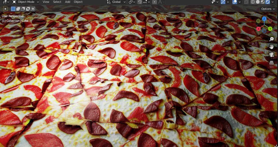 Pizza Slices Everywhere!
🍕🍕🍕 #stableDifusion 
Very nice #b3d addon! Thanks <a href="/CarsonKatri/">Carson Katri</a>