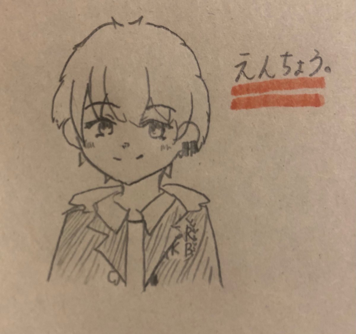 chimuyan723's tweet image. #ゴラクバFA 
またまた勉強に疲れて描いたえんちょう。さん。