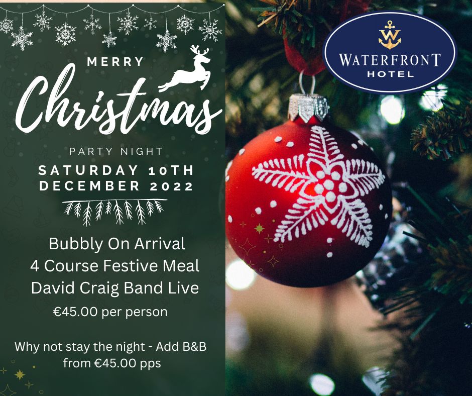 waterfront1234's tweet photo. Book your Christmas Party, call us 074 952 2444.
#christmas2022 #partynight #davidcraigband #dungloe https://t.co/OaZfB7V01K