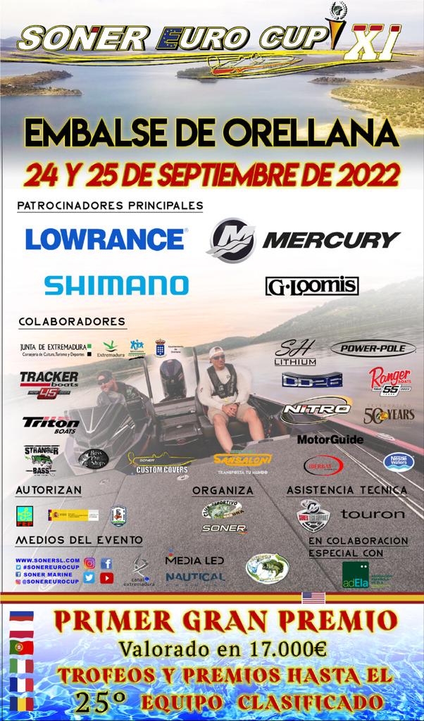 #PlanazoDia  23 al 25 de sept, la Playa de Orellana (Badajoz) acoge la <a href="/SonerEuroCup/">2024 SONER EURO CUP</a>, pesca deportiva de Black Bass desde embarcación y este año es en beneficio de los pacientes con #ELA Disfruta de las mejores cañas de Europa en la aguas cristalinas de Orellana! ¡No faltes! ❤🙏