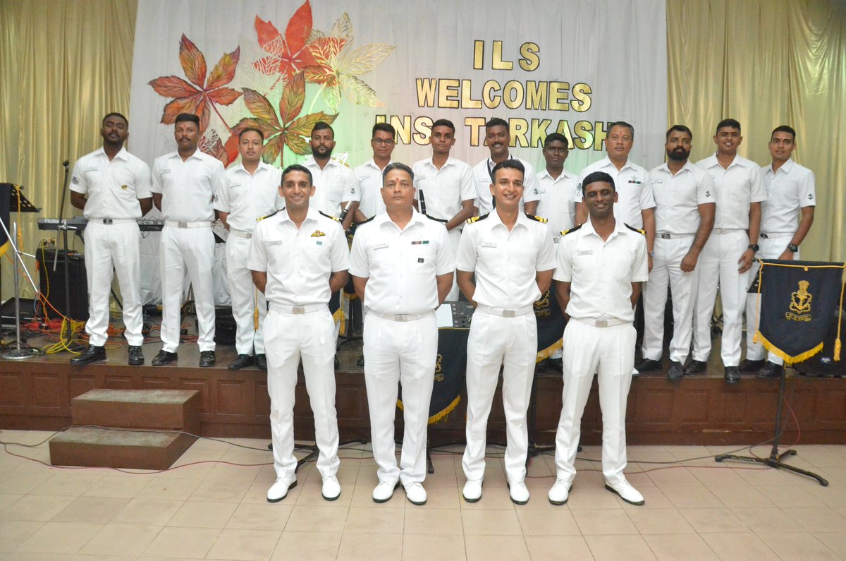 ils_lagos's tweet photo. The Naval band of INS Tarkash visited Indian Language School today. They were accorded a warm welcome by the Principal, staff and students. The band left everyone enthralled with their mesmerising performance. https://t.co/TotPT1tL4o