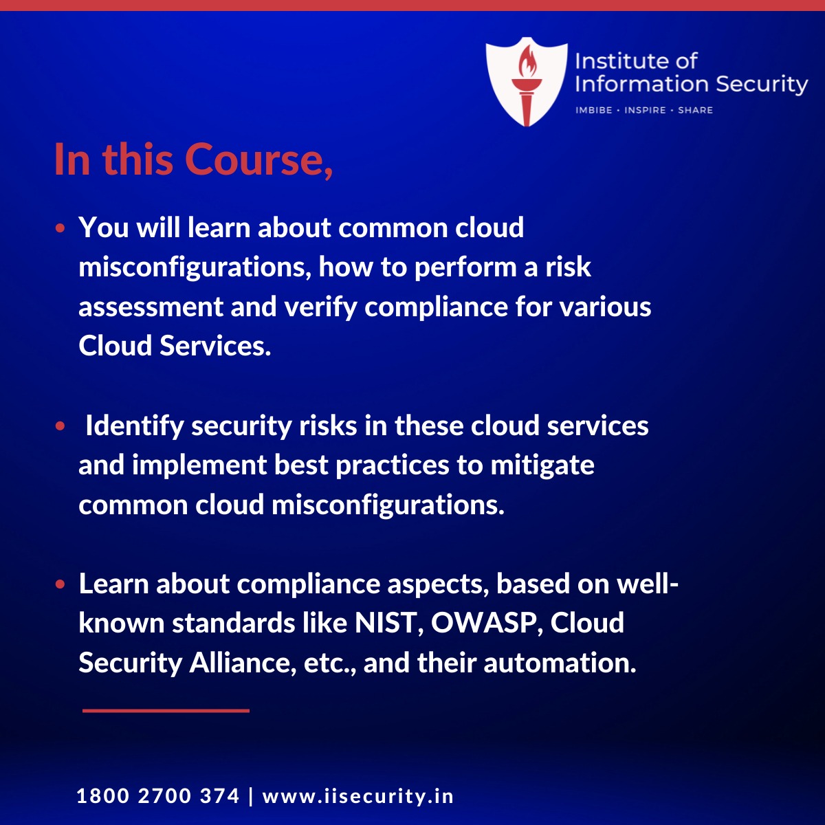 iinfosec's tweet photo. Training starts on 24th Sep, 25th Nov 2022
#IIS #Cybersecurity #CloudSecurity #CertificationTraining #LearnCybersecurity #CloudSecurityExperts #Cloud #CloudComputing
(2/3) https://t.co/gIZRScCOla