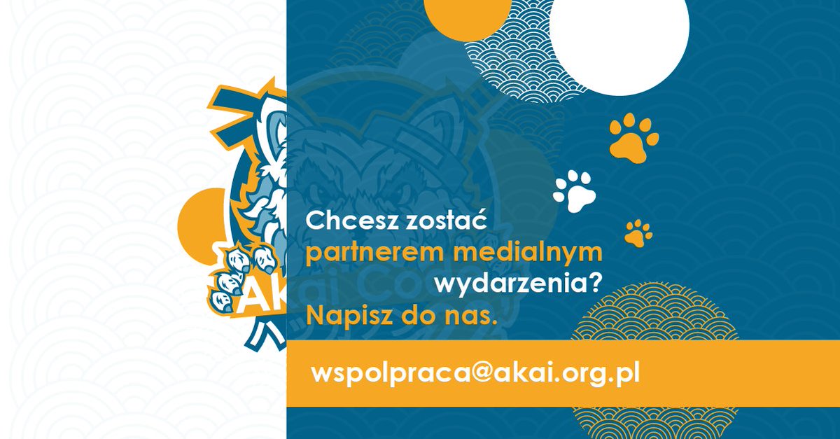 akai_pp's tweet image. Chcesz zostać partnerem medialnym wydarzenia? 🤔

Napisz do nas na wspolpraca@akai.org.pl! 🙌

#AKAICode #hackaton