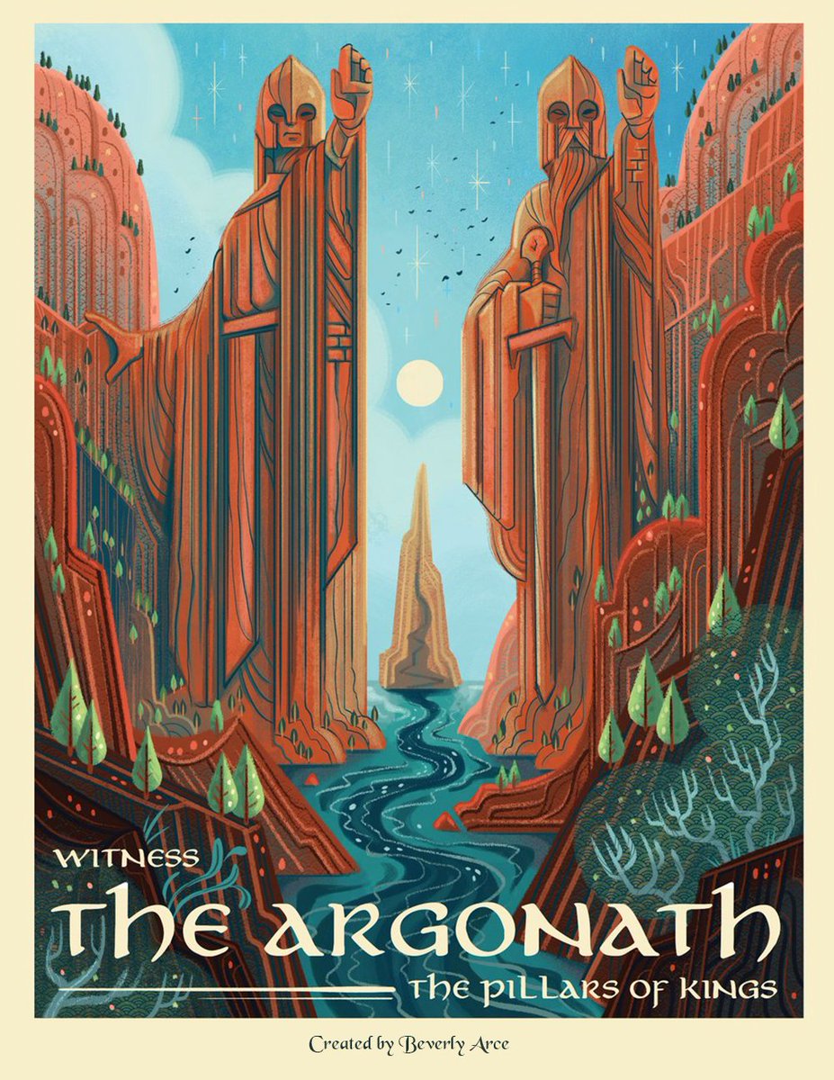 elenafever_'s tweet image. Mega hilo con carteles retro de viajes a diferentes destinos de fantasía.