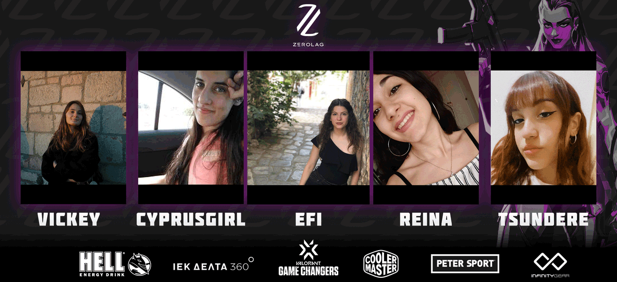 ZerolagEsports's tweet photo. We are proud to announce our participation in the VALORANT #VCTGameChanger tournament! We are looking forward to this event and hopefully they bring a win to the ZEROLAG team!

@cyprusgirl3 
ZRL_Vickey
Efi 
Reina
Tsundere

Coach: @epameis 

#ZRLWIN https://t.co/MUe0VtnexX