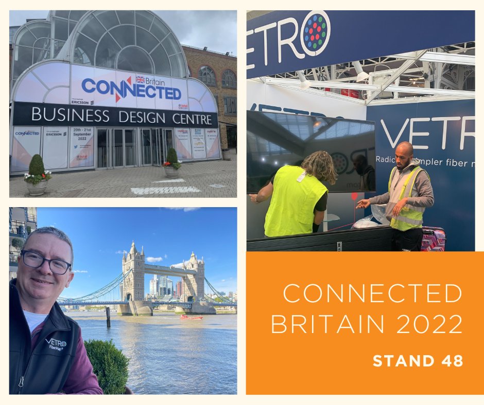 vetrofibermap's tweet photo. The VETRO team has arrived in London for #ConnectedBritain2022, VETRO STAND 48 is being constructed - we are ready to connect!
@wsmitchell
#broadband #ftth #fibernetwork #fibernetworkmapping #networkdesign https://t.co/1CUhg94Tfo