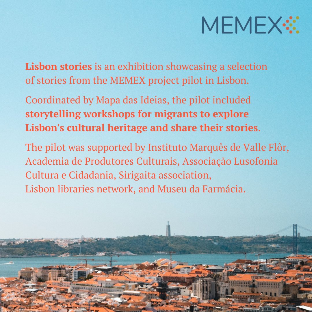 MemexProject's tweet image. 📺📚🗣️Today is the day! 
Our #MEMEXExhibition &quot;Lisbon Stories&quot; opens at 5PM GMT+1! Join us in @MuseudaFarmacia - Everyone is welcome to our opening. Join us!
#MEMEXLisbonStories #MEMEXProject
@CORDIS_EU