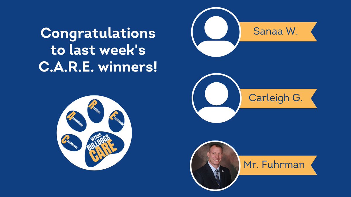 Shout out to our C.A.R.E. winners from last week!