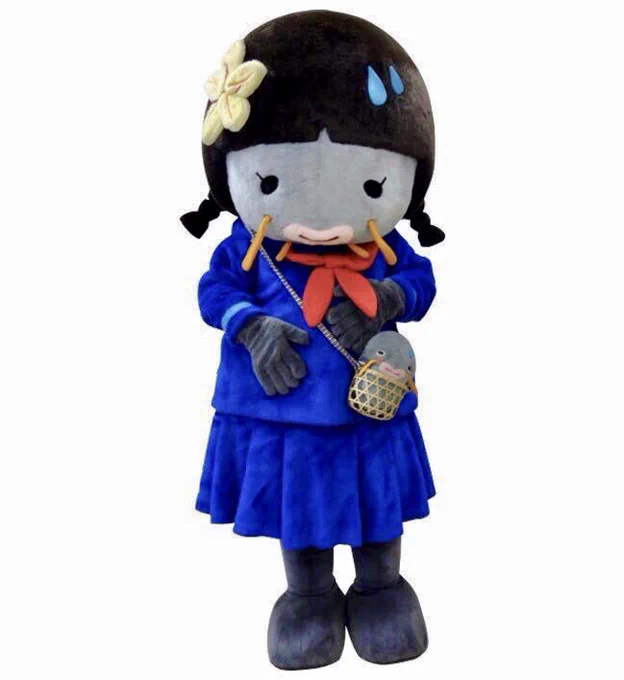 Nico-chan is a gothic channel catfish schoolgirl who carries around her brother, Namezou. The two mascots of Japan's Namegata City are orphans and recovering "hikikomori" recluses. 