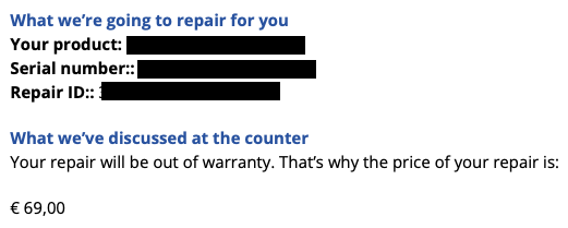 Hey <a href="/Coolblue_BE/">Coolblue</a>, you increased the price of my reparation by 17% with respect to the reservation. This has never been mentioned at the counter. You sent an email after I  had already given over my phone, so no way to read it until the reparation was complete. 

Not cool.