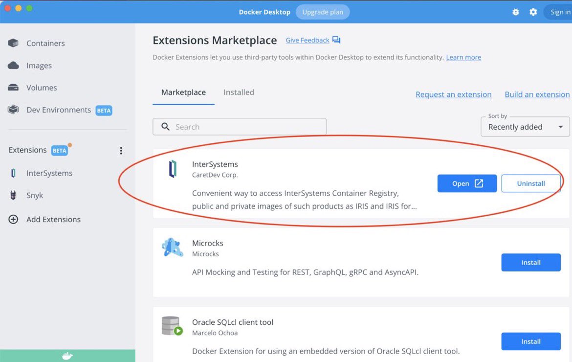 shvarov's tweet photo. Exciting! @InterSystems extension in @Docker Desktop is available!

https://t.co/Ky2aUlMdAM
@mr_daimor @InterSystemsDev https://t.co/3vxaDs2TzF