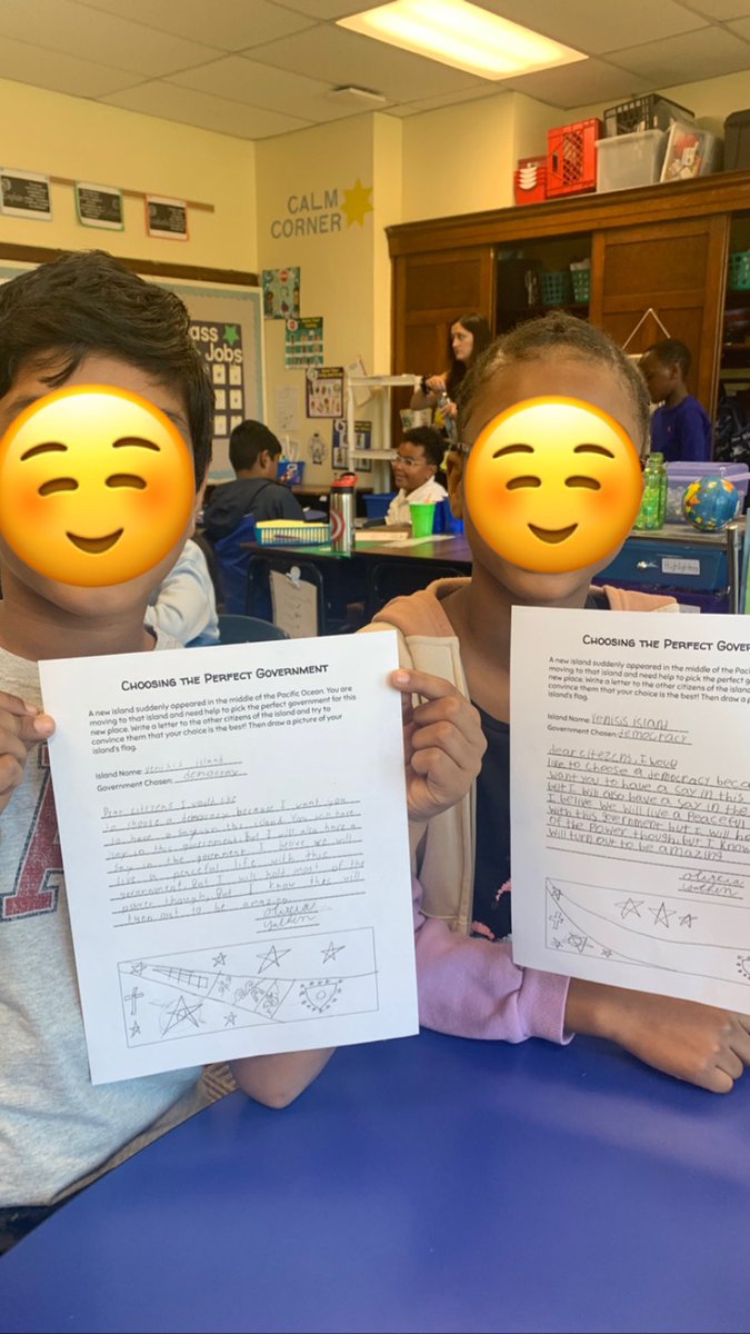the_fabulously's tweet photo. 4th grade historians had a blast applying all they learned about different forms of government to our performance task. We developed a name for our islands, evaluated which form of government fits best, wrote a speech to persuade citizens, and created our country flag! #truenorth https://t.co/pX9wmNbr1i
