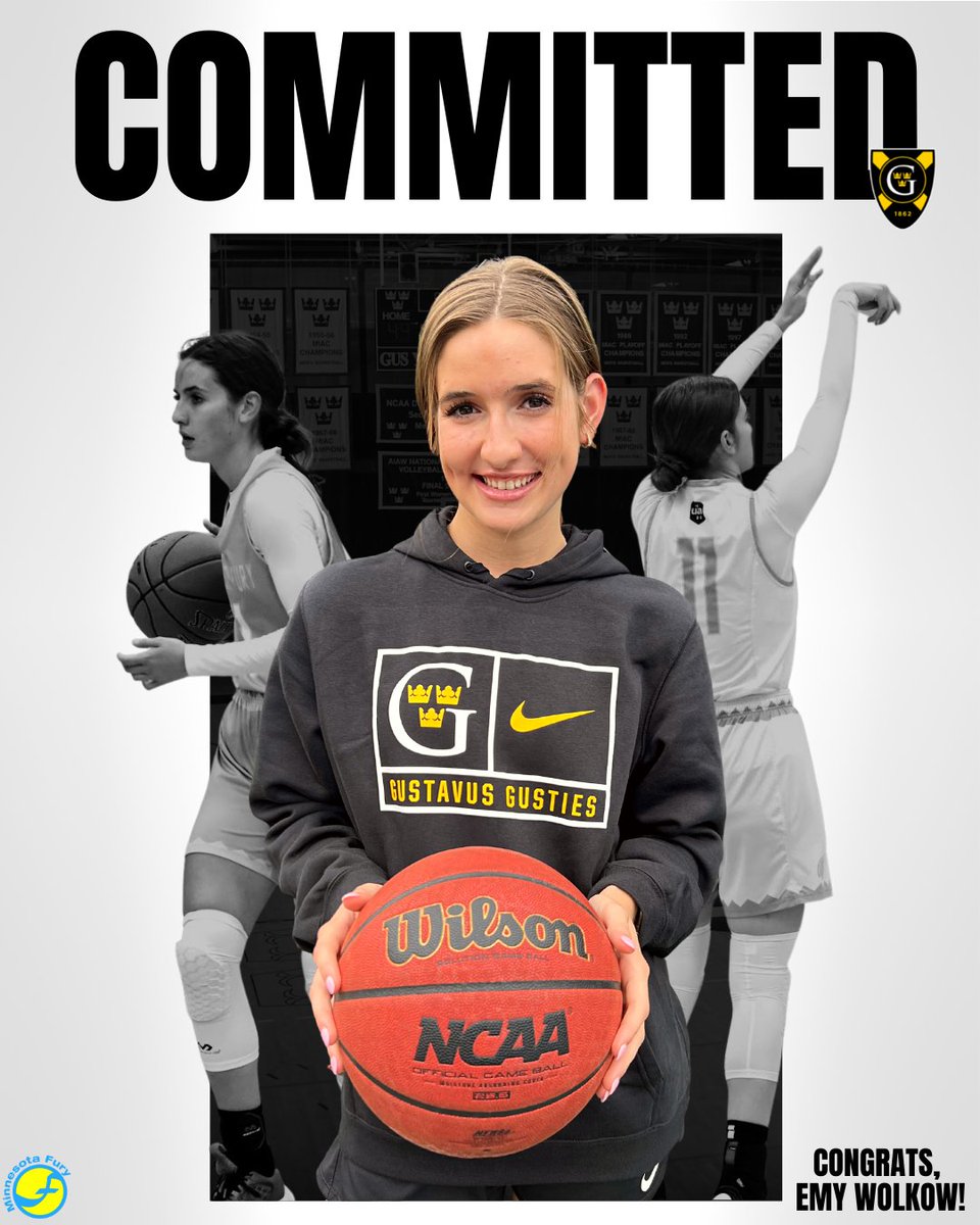 MinnesotaFury's tweet photo. 𝘾𝙊𝙈𝙈𝙄𝙏𝙏𝙀𝘿.

Congratulations to @emywolkow11 on her commitment to @GustavusWBB! We are so excited for you! 💙💛 https://t.co/w9OuGJVeg4