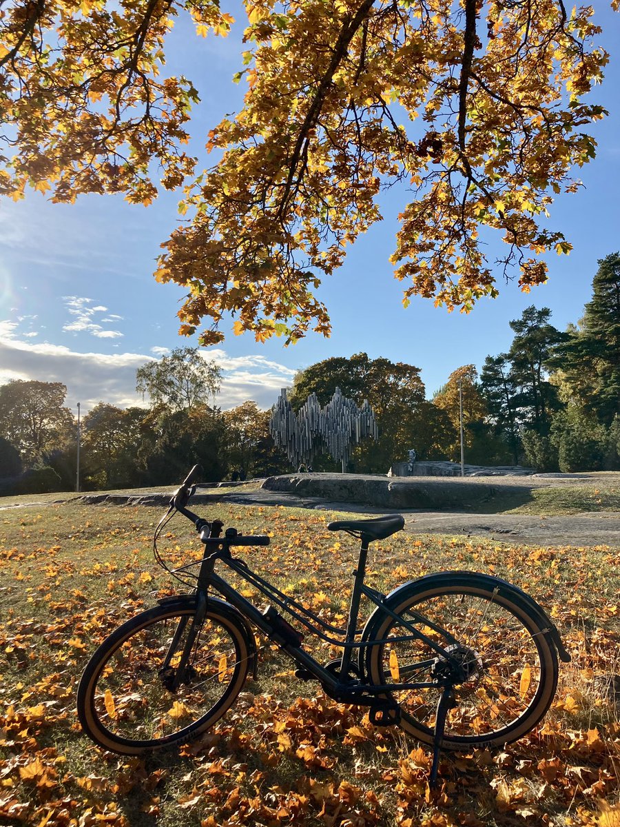 josefinebjork's tweet photo. Välj den vackra (cykel)vägen hem 🚲

#ActiveCommute #Helsinki #cycling #pendla #höst #ruska #SibeliusMonument #SibeliusMonumentti https://t.co/K84x260saD