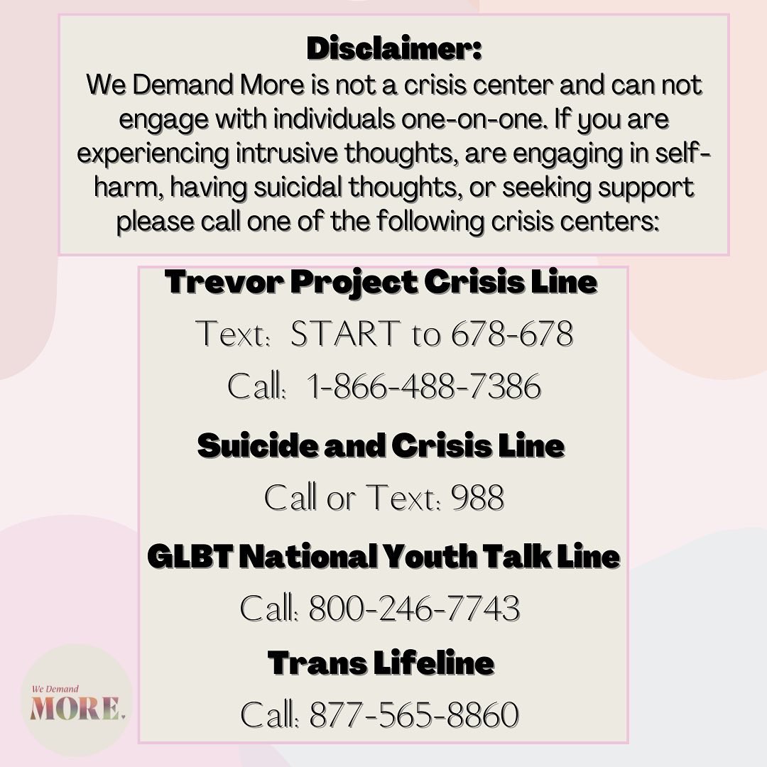 WeDemandMore1's tweet photo. We Demand More takes the safety of our followers seriously. Today’s Mental Health Monday walks through the steps to ensure your emotional safety while engaging with us online🖤 https://t.co/BSuBwGgZUK
