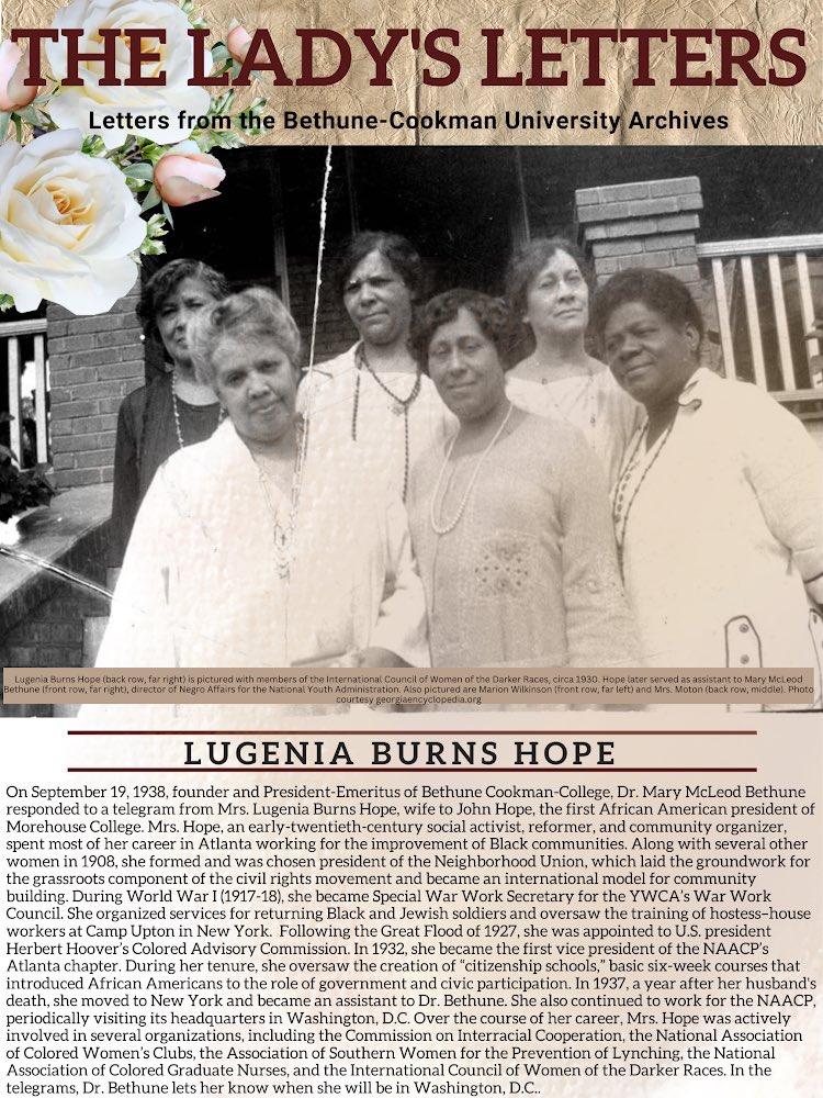 B_CULibrary's tweet photo. The Lady’s Letters/Lugenia Hope Burns https://t.co/3oFSYbW0ec