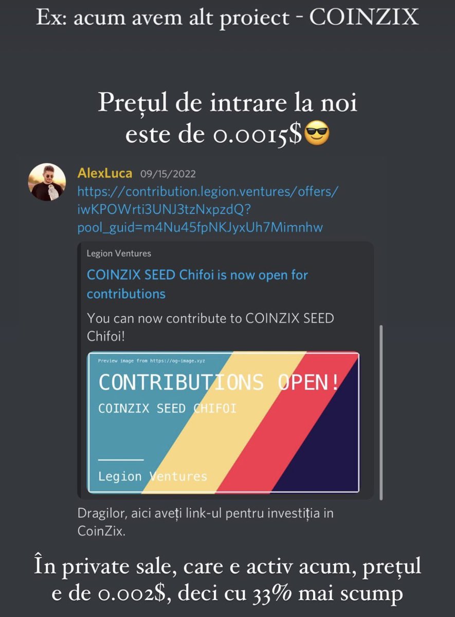 Poți investi în proiecte la un preț mai bun și nu există fee-uri. Trebuie să ai doar un NFT✌️

Intră pe canalul public de Discord. Este GRATUIT pentru toată lumea, unde purtăm discuții libere👇 

discord.com/invite/73Yf5wbV