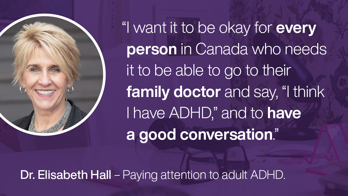 TELUS's tweet photo. Founder and executive director of The ADHD Centre, Dr. Elizabeth Hall, joins @TamaraTaggart on #TELUSTalks to discuss her dedication to supporting professionals with ADHD. Tune into https://t.co/UoFVq6CUTZ to learn about Dr. Hall’s groundbreaking work in adult ADHD education. https://t.co/BjQcq2R9Oz