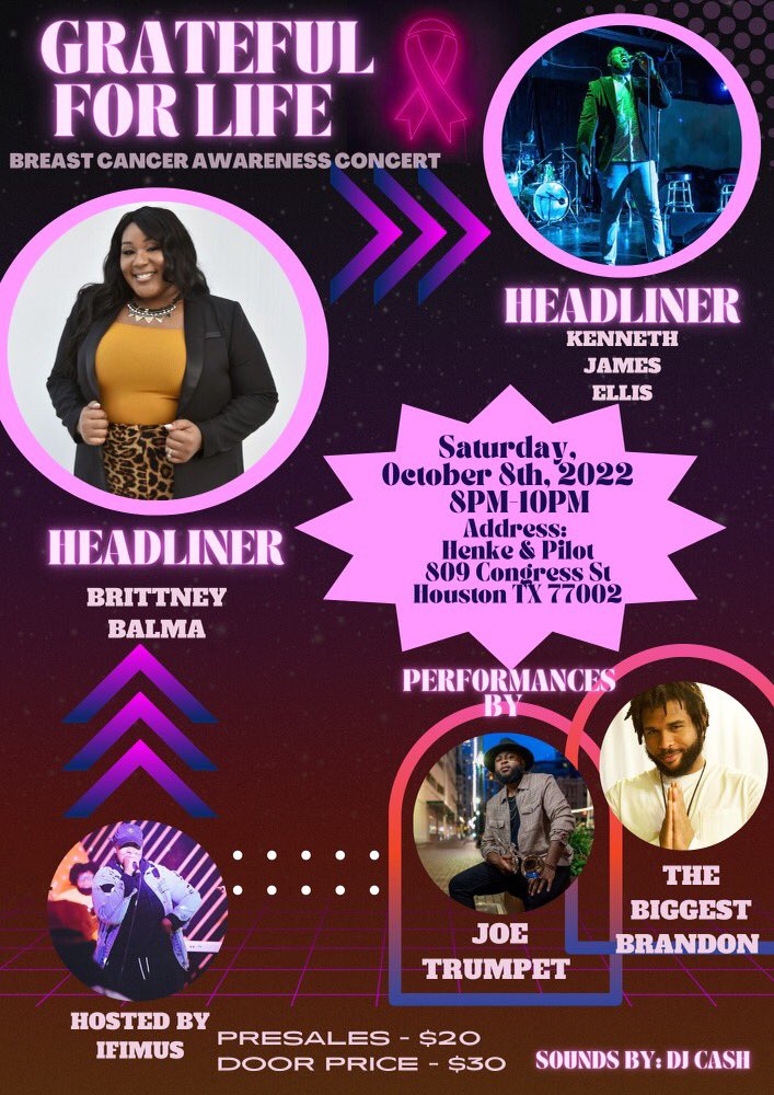 Ticket link for my breast cancer awareness concert: brittneybalma.live/bca2022 I hope to see you there!