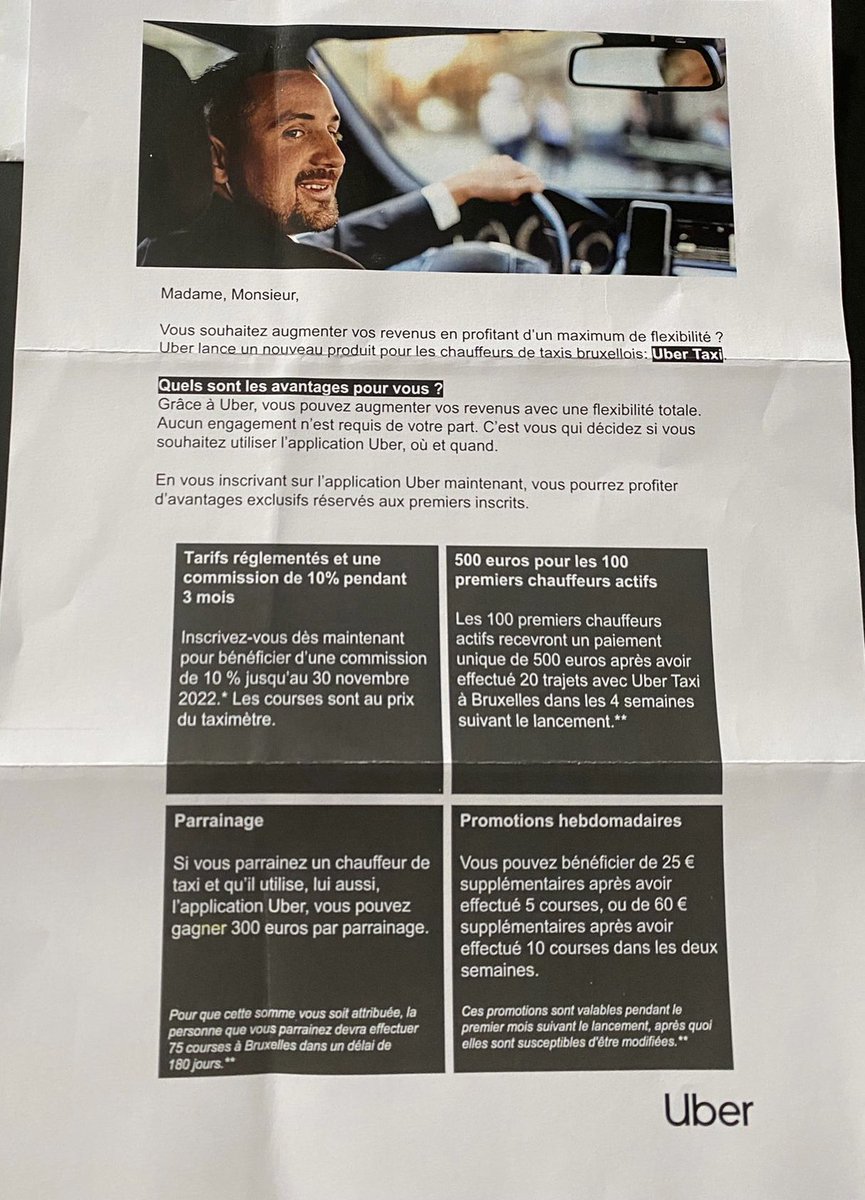DariAbdelkarim's tweet photo. Encore une fois, Uber nous montre comment elle pourrait acheter qui que ce soit ! Et bien ce sera NON !!!         les Taxis ne rouleront pas pour vous. https://t.co/fl0oOlSWUG