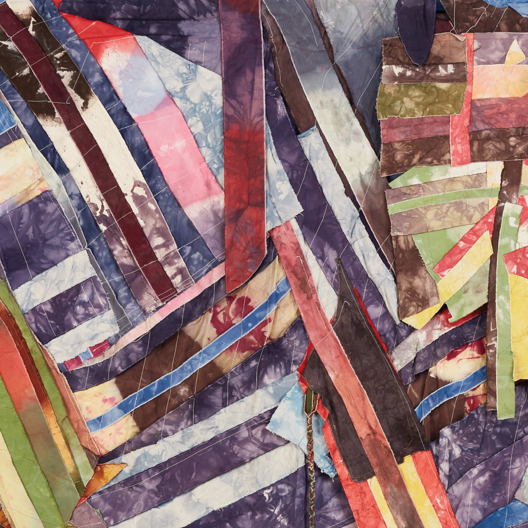 RoseArtMuseum's tweet photo. #AlLoving's "Self-Portrait #23" is impacted by various significant sources—American quilt traditions, Romare Bearden's collages, jazz, and African religions—reflecting Loving's likeness and the Black communities and cultures he is a part of. Al Loving was born #onthisday in 1935. https://t.co/BoihvdPyo9