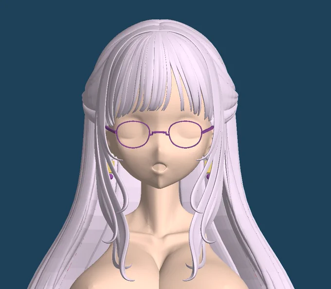 よみさんの夏のホラー朗読を聞きながら作ってみた普段作らないタイプの髪型なのでバランスとるの難しい…!!メガネはエッチングパーツが上手く使えたらいいなって思ってます 