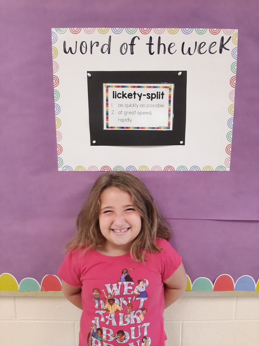 DEisenPrincipal's tweet photo. Eisenhower's word of the week is lickety-split! https://t.co/7Cfrj77A1K