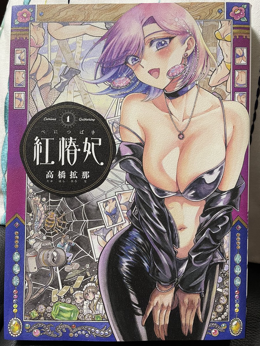 こーゆー本が出てるとついつい買っちゃう。高橋拡那さんの「紅椿妃」ワイド版①。ほぼほぼB5判という大判の迫力単行本。内容もちょいエロスの艶やかバトルだから画面サイズが大きくて嬉しかったりする。電書旋風がすでに定着してしまった今、紙では贅沢且つ遊び心の大型漫画もたまには出してほしい😄 