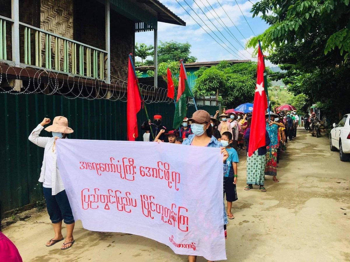 19.09.3022                               Continuse protests around Myanmar.People are persistantly against the Malitary Junta and show their true desire. #WhatsHappeningInMyanmar #SaveMyanmar