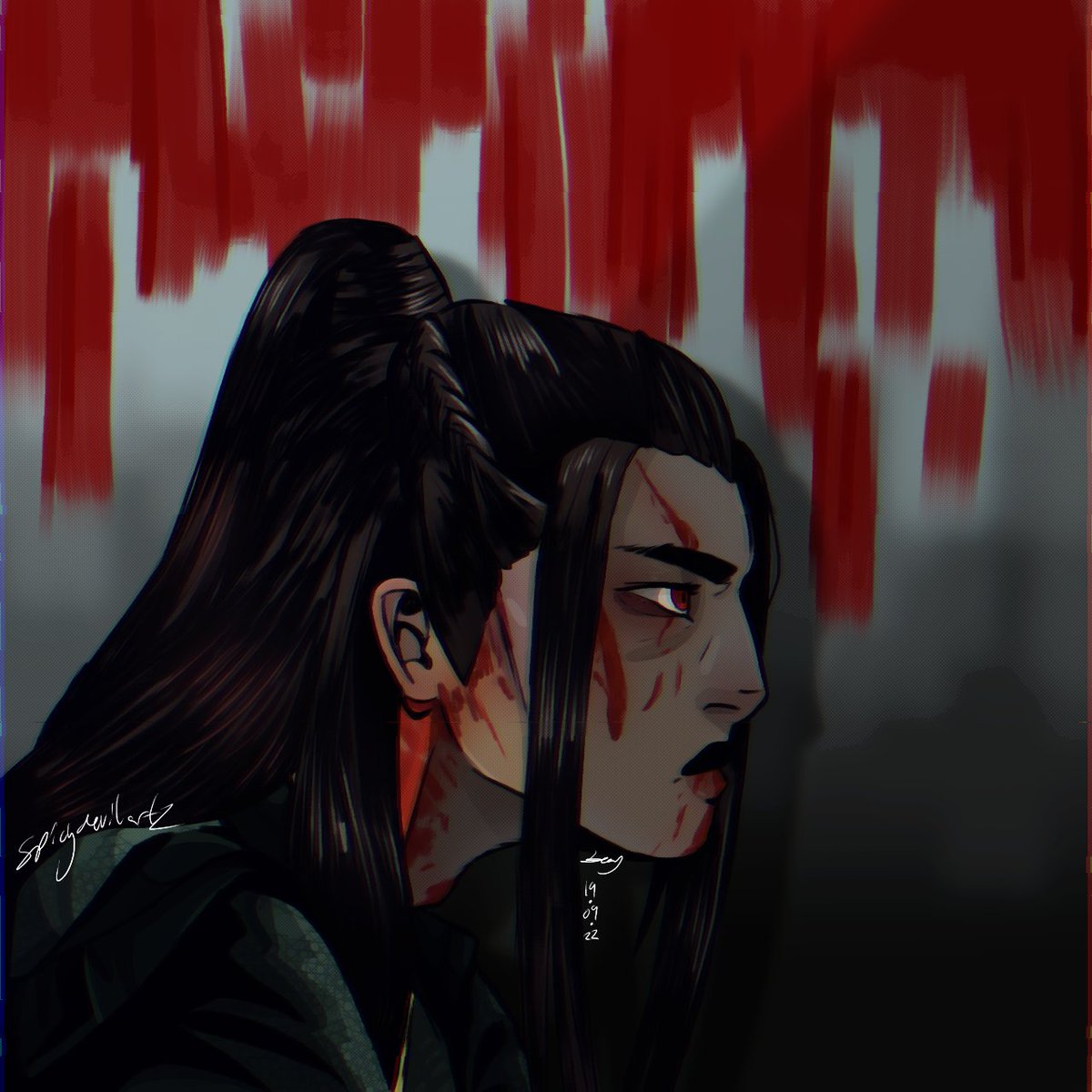 spicydevilartz's tweet photo. It's been a while since i drew any mxtx character
Been doing mostly oc art 😳 so enjoy this xue yang art, unhinged candy loving killer

#Artists #mdzs #xueyang https://t.co/Bjp7LrwZpO