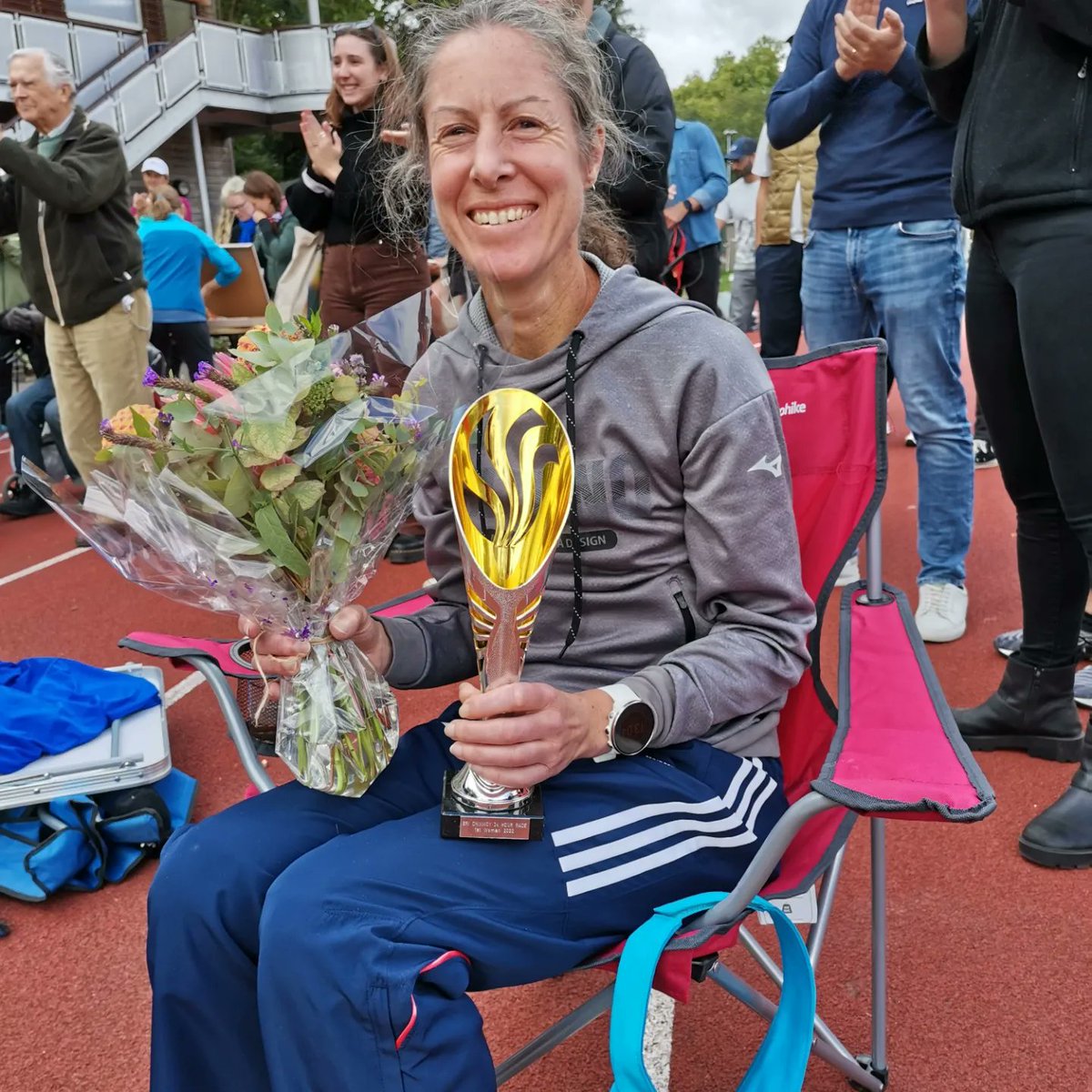 Spent the weekend running round in circles at the Sri Chinmoy 24-hour track race at Battersea Park athletics track.  Really happy with 1st female and 6th overall. Managed 197.7km (122miles / 494 laps), which was a big pb and I think may be a UK W50 age 24-hr track record.