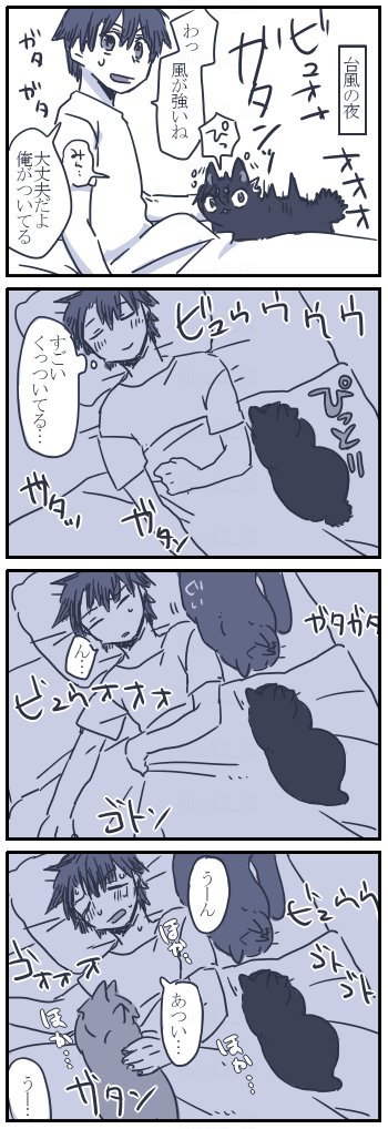台風の日のネコチャン別バージョン 