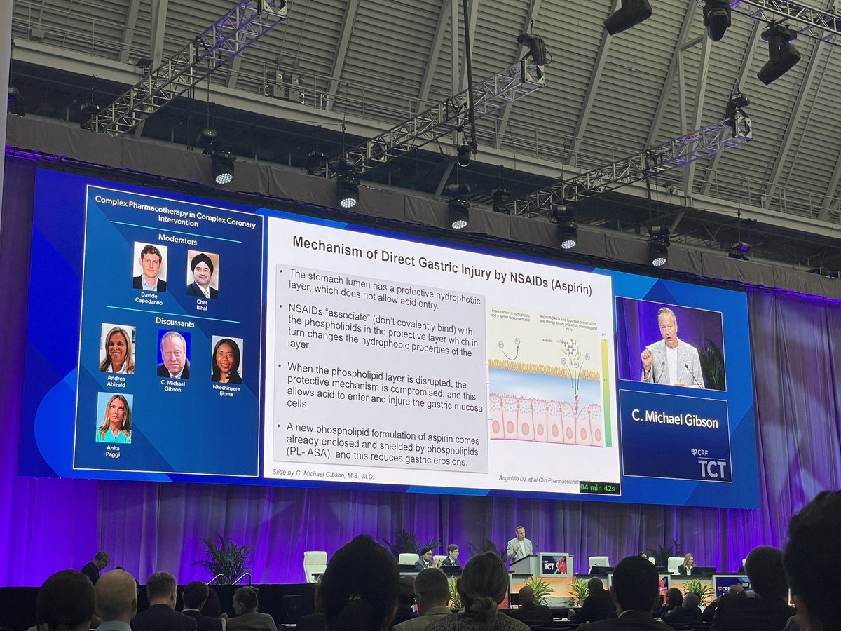 JACCJournals's tweet photo. Dr. @CMichaelGibson on the new formation of #aspirin at #TCT2022 

#ACCIC #CardioEd #CardioTwitter #PCI #JACC https://t.co/nlFELnySd2