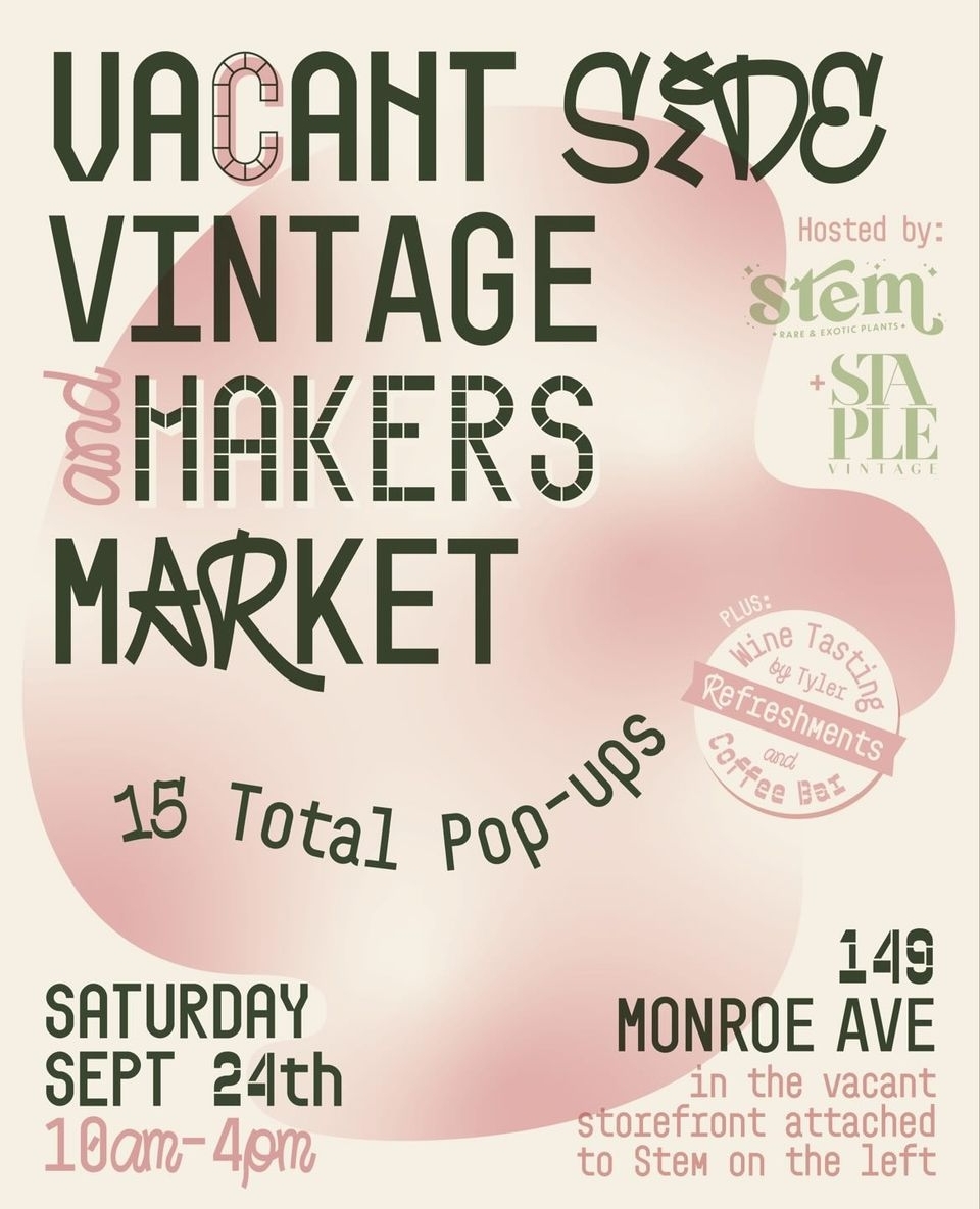 DesAmbMoore's tweet photo. If you missed me at Stem After Dark in August, here's your chance to come see me and shop at the amazing Stem!

Art, Plants, Wine Tasting, &amp; a Coffee Bar!? It's an easy choice babe.

Thanks Stem and Staple Vintage for having me! <3

#shop585 https://t.co/1SvpMdn1Yg