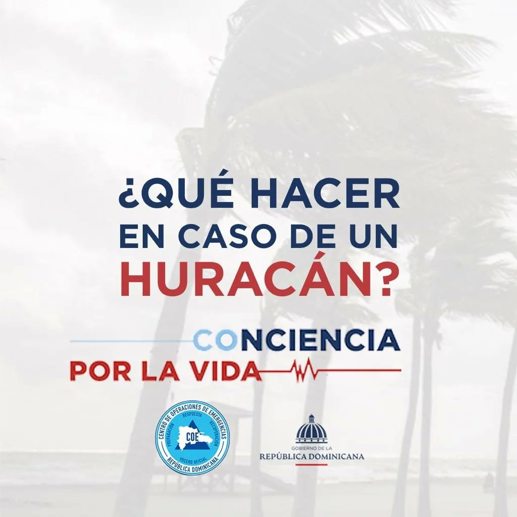 COE_RD's tweet photo. Conoce las medidas que debes tomar para resguardar tus  bienes y familia ante el paso del huracán #Fiona por el país. https://t.co/UpQDKAcXMn