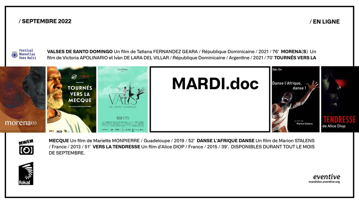 FOKAL_Ayiti's tweet photo. Si vous êtes en #Haiti, @FOKAL_Ayiti vous invite à découvrir les films disponibles pour le mois de septembre sur la page des #MARDIdoc en cliquant sur le lien suivant:
https://t.co/p6HTUHSaTI
#haiti #cinema #art #culture #eventive #film https://t.co/Gcwd6qbj2e