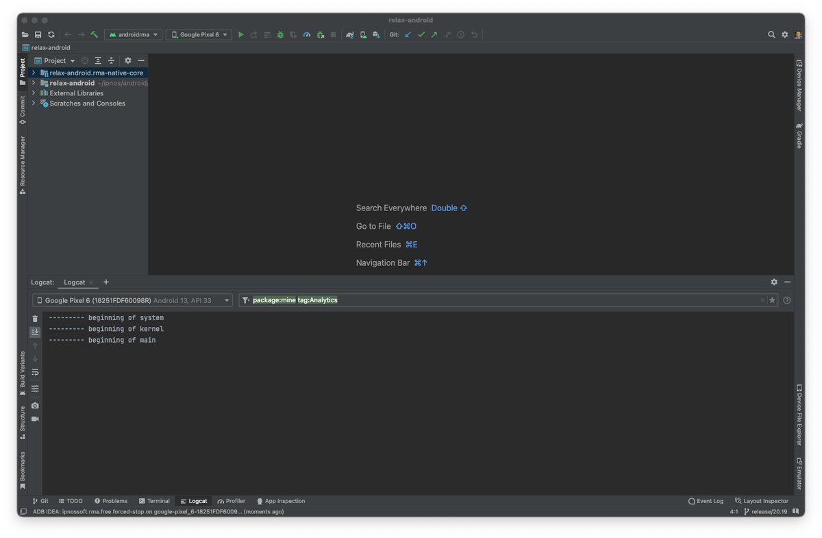 alexd_mtl's tweet photo. @zsmb13 @iambgv @Zhuinden @SamProgramiz @csinco It looks like it was removed from the Logcat panel in Dolphin. In any case, I have started using the "ADB Idea" plugin to quickly kill my app process. https://t.co/elHCBb16IP